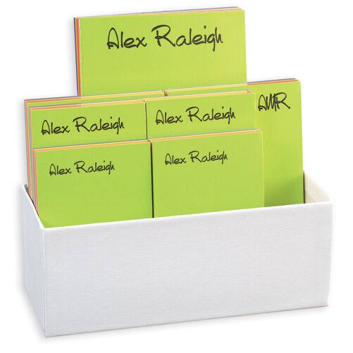 Carnival Notepad Set in Anthony Font with White Holder